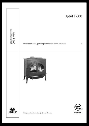 Jotul 600 wood - f, owners