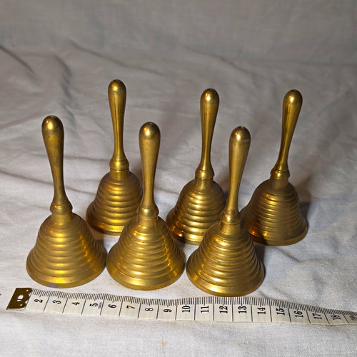 Brass hand bells set of - brass,