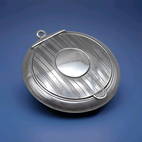 Antique silver powder compact - antique,