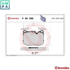 BRAKE PAD SET DISC BRAKE P 06 088 FOR BMW N20 B20 D 2.0L 4cyl 3 SERIES 3.0L