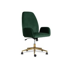 Habitat Clarice Velvet Office Chair - Green