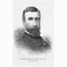 Colonel Redvers Buller VC - Antique Print 1879
