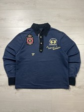 La Martina Polo Shirt Men’s Embroidered Long Sleeve Button-up Rugby Top