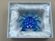 Objets Dart Blue Glass Crab, 6 cm x 6 cm.