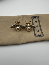 Vintage gold tone bee - tone, earrings