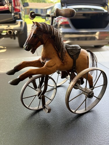 Vintage wooden horse - vintage,