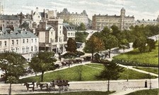 1904 Harrogate The Stray, Hartmann Colour Vintage Postcard Yorkshire