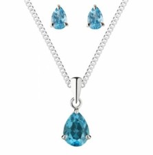 Blue Topaz Gift Set Pendant