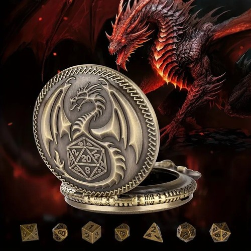 7pcs polyhedral metal dnd - 7pcs,