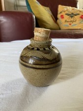 Studio Pottery Pot Pourri / Lavender pot stamped on bottom earthenware colours