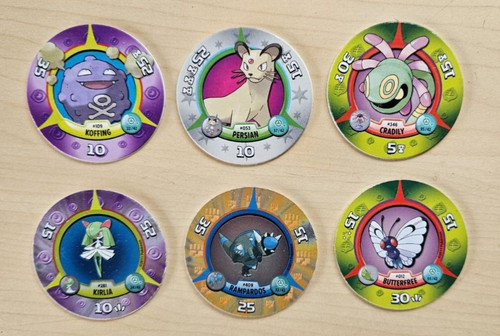 Pokemon cap tazo pog 2011 - 6x,
