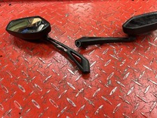 Pair Universal Black Motorcycle Wing Side Mirrors Motorbike