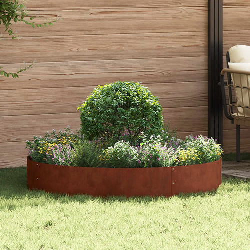 Planter ring brown corten - brown,