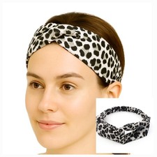 Ladies Headband Twist Knot Wrap Boho Knotted Yoga Women Elastic Hair Band UK