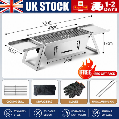 Portable folding bbq - portable, charcoal