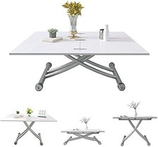 Multifunction Dining Table, Modern Height Adjustable Coffee Table, Dining room