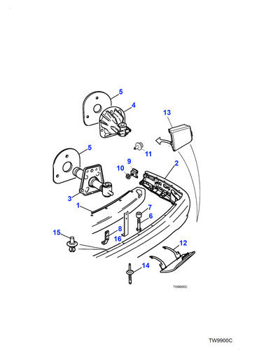 Jaguar bumper beam - beam, 4.0