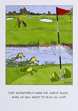 Funny Golf Shot Frog Instincts