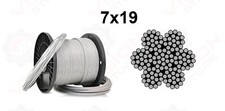 Wire rope cable stainless steel A4 1mm 2mm 2.5mm 3mm 4mm 5mm 6mm 7x7 AISI 316
