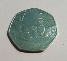 2016 50P COIN TEAM GB RIO OLYMPIC SWIM RARE FIFTY PENCE Circulated SWIMMING !