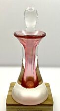Shaks Will Shakspeare Glass Rose Pink Sommerso Perfume Bottle Vintage