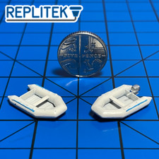 N Gauge RIB / Inflatable Boat Tender - Pack of 2