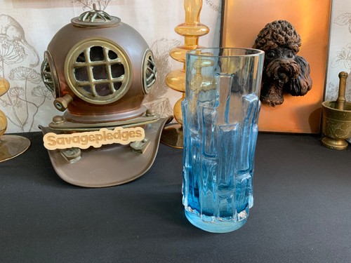 Retro swedish blue glass - swedish,