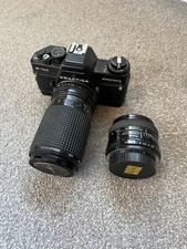 PRAKTICA B100 electronic 35mm SLR Film Camera with Two Lenses