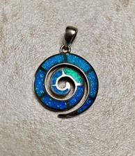 Sterling silver & blue opal