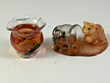 2 Dolls House Miniature Fish