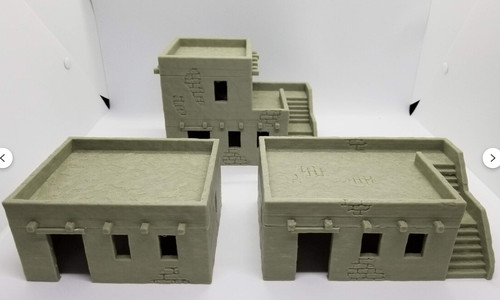 Desert building set scenery - desert,
