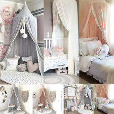 Canopy Bedcover Baby Kids Net Mosquito Bed Curtain Bedding Dome Tent Cotton UK