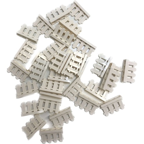 Lego white paled picket - paled, fence