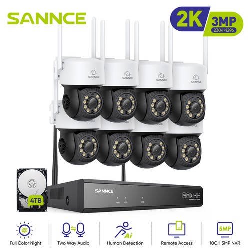 Sannce 3mp wifi cctv - wifi, camera