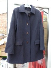 Ladies/Women's Cotswold Collection Dark Blue Winter Posh Coat Size 14 70% Wool