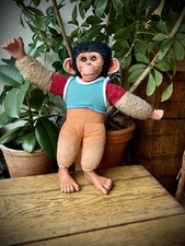 Jacko Vintage Cuddly Chimpanzee Monkey by Chad Valley Vintage 1960s Toy Monkey.