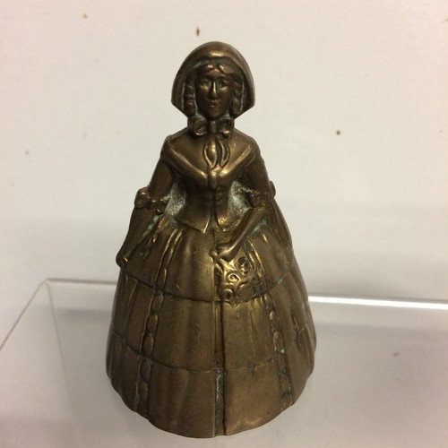 Brass lady bell - lady, vintage
