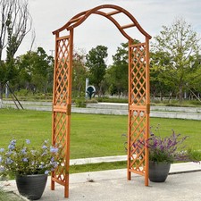 Metal Wooden Garden Arch Rose