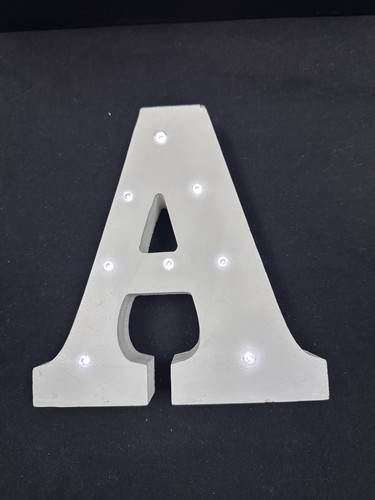 White wooden light letter - white,
