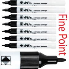 Dry Wipe Pens Markers Slim FINE Tip High Quality White Board Drywipe Dry Erase 