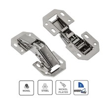 2x 90 Degree Easy Mount Concealed Kitchen Cabinet / Cupboard Sprung Door Hinges
