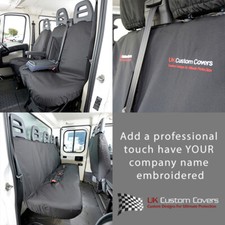 Peugeot Boxer -2021 Crew Van Seat Covers Inc Embroidery 380 381 Bem