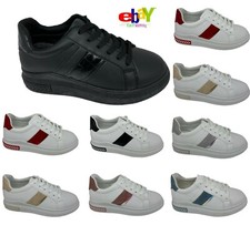 Ladies Chunky Comfy  Lace Up Fashion Trainers Sports Running Woman's Shoes Size