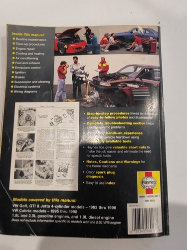 Haynes 96017 golf jetta - 96017, vw