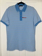 PRADA Men's White/ Blue T-Shirt Medium BNWT