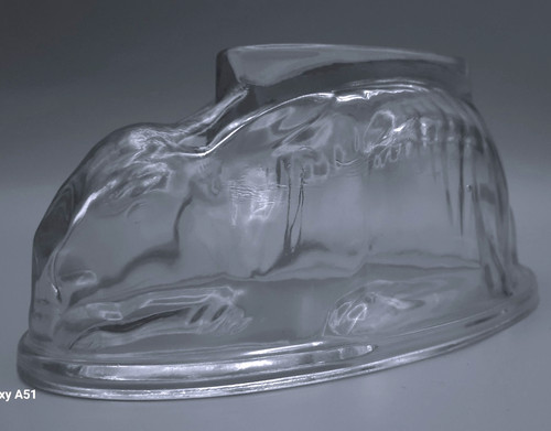 Vintage 1930 glass rabbit - glass,