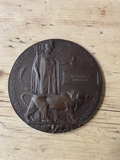 WWI Death Penny Memorial Plaque /Alexander Hutton collectors item