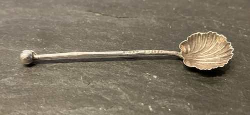 Antique solid silver salt - antique,