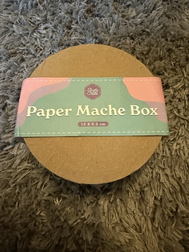 Paper mache round box craft - paper,