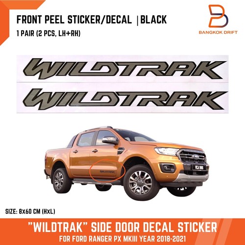 Black wildtrak side front door - side,